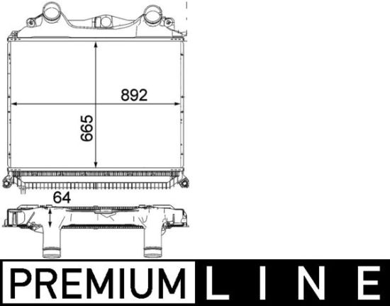 Obrázok Chladič plniaceho vzduchu MAHLE BEHR *** PREMIUM LINE *** CI121000P