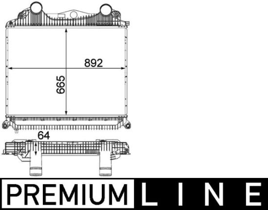 Obrázok Chladič plniaceho vzduchu MAHLE BEHR *** PREMIUM LINE *** CI123000P