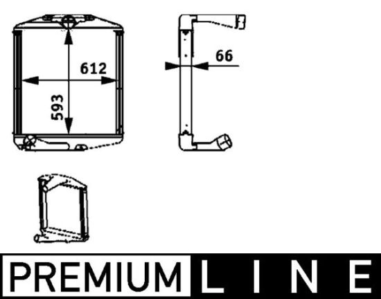 Obrázok Chladič plniaceho vzduchu MAHLE BEHR *** PREMIUM LINE *** CI126000P