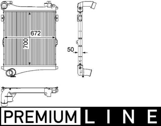 Obrázok Chladič plniaceho vzduchu MAHLE BEHR *** PREMIUM LINE *** CI179000P