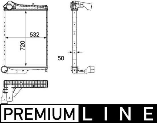 Obrázok Chladič plniaceho vzduchu MAHLE BEHR *** PREMIUM LINE *** CI182000P