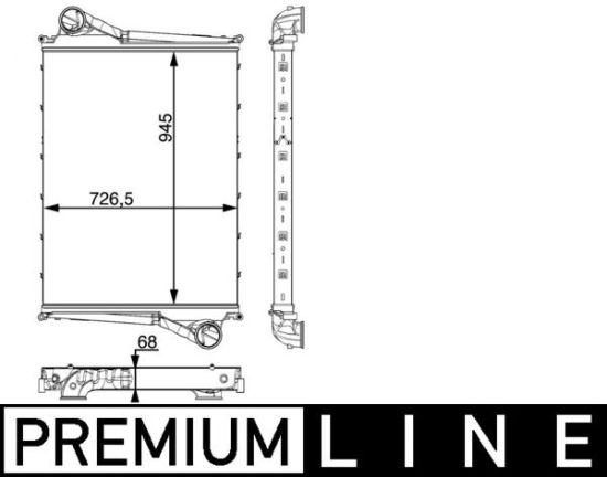 Obrázok Chladič plniaceho vzduchu MAHLE BEHR *** PREMIUM LINE *** CI215000P