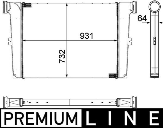 Obrázok Chladič plniaceho vzduchu MAHLE BEHR *** PREMIUM LINE *** CI240000P