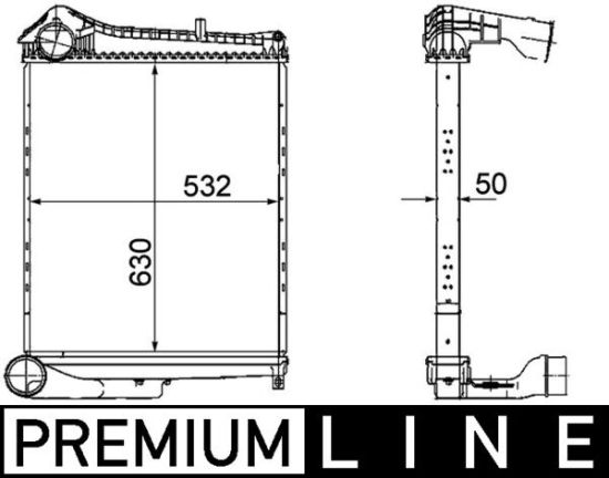Obrázok Chladič plniaceho vzduchu MAHLE BEHR *** PREMIUM LINE *** CI252000P
