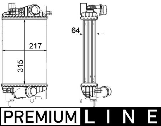 Obrázok Chladič plniaceho vzduchu MAHLE BEHR *** PREMIUM LINE *** CI262000P