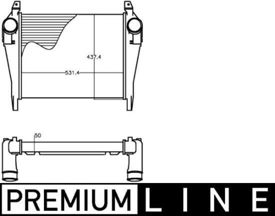 Obrázok Chladič plniaceho vzduchu MAHLE BEHR *** PREMIUM LINE *** CI267000P