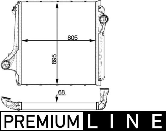 Obrázok Chladič plniaceho vzduchu MAHLE BEHR *** PREMIUM LINE *** CI374000P