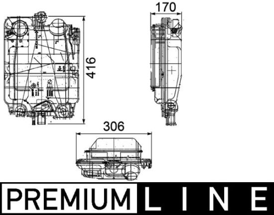 Obrázok Vyrovnávacia nádobka chladiacej kvapaliny MAHLE BEHR *** PREMIUM LINE *** CRT102000P