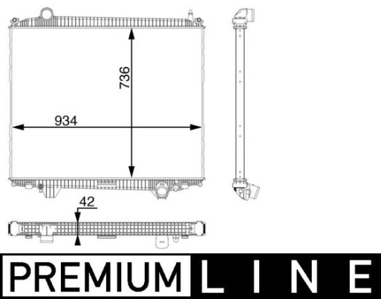 Obrázok Chladič motora MAHLE BEHR *** PREMIUM LINE *** CR102000P