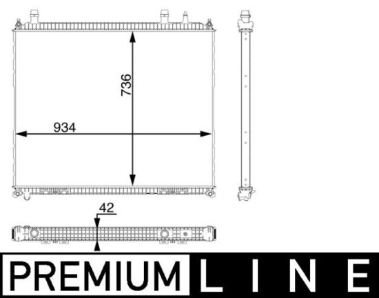Obrázok Nízkoteplotný chladič, chladič turbodúchadla MAHLE BEHR *** PREMIUM LINE *** CR104000P