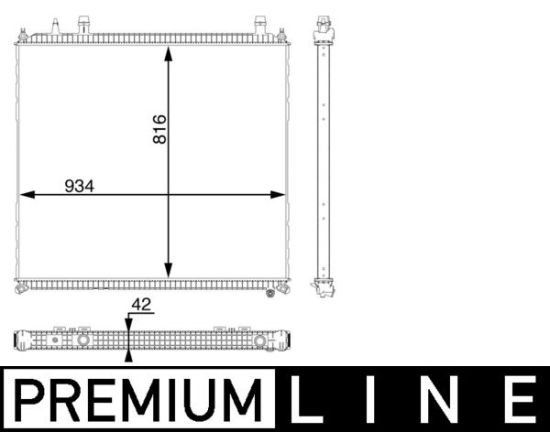 Obrázok Nízkoteplotný chladič, chladič turbodúchadla MAHLE BEHR *** PREMIUM LINE *** CR105000P