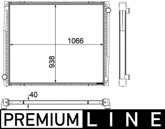 Obrázok Chladič motora MAHLE BEHR *** PREMIUM LINE *** CR1152000P