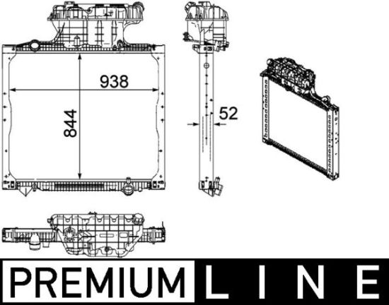 Obrázok Chladič motora MAHLE BEHR *** PREMIUM LINE *** CR1167000P