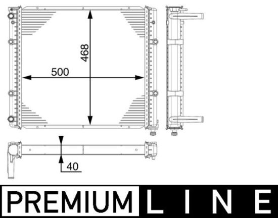 Obrázok Chladič motora MAHLE BEHR *** PREMIUM LINE *** CR118000P