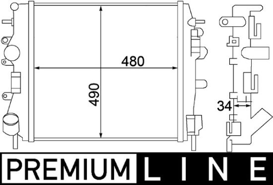 Obrázok Chladič motora MAHLE BEHR *** PREMIUM LINE *** CR1507000P