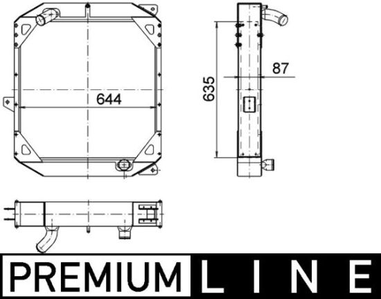Obrázok Chladič motora MAHLE BEHR *** PREMIUM LINE *** CR1554000P