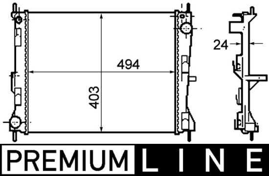 Obrázok Chladič motora MAHLE BEHR *** PREMIUM LINE *** CR1691000P