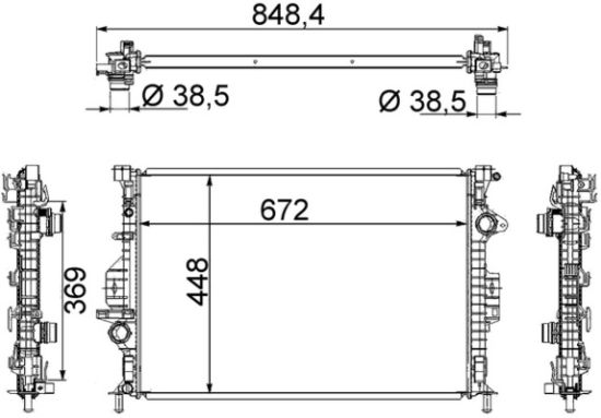 Obrázok Chladič motora MAHLE BEHR CR1748000S