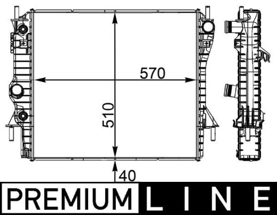 Obrázok Chladič motora MAHLE BEHR *** PREMIUM LINE *** CR1965000P