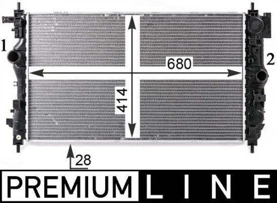 Obrázok Chladič motora MAHLE BEHR *** PREMIUM LINE *** CR2115000P