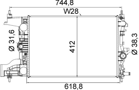 Obrázok Chladič motora MAHLE BEHR CR2116000S