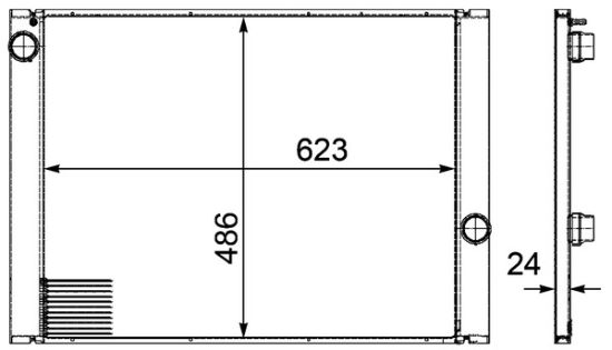 Obrázok Chladič motora MAHLE BEHR *** PREMIUM LINE *** CR581000P