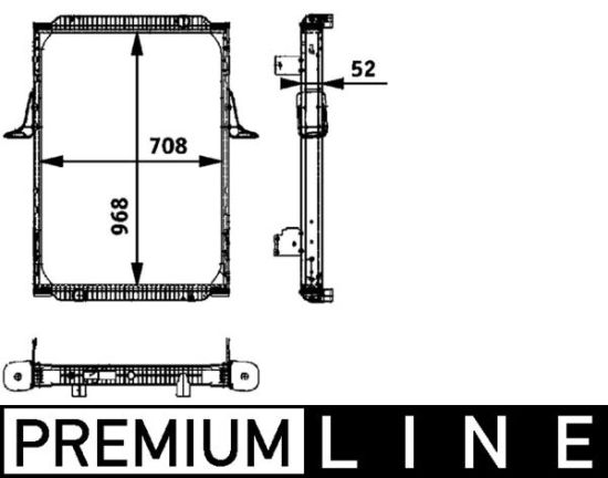 Obrázok Chladič motora MAHLE BEHR *** PREMIUM LINE *** CR704000P