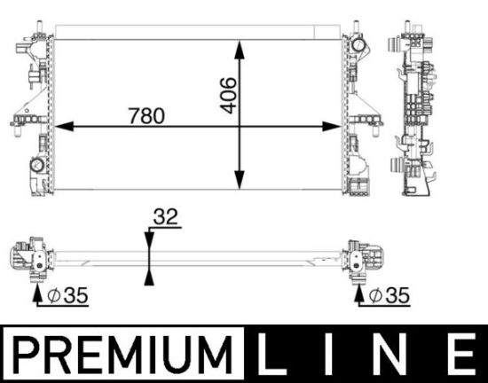 Obrázok Chladič motora MAHLE BEHR *** PREMIUM LINE *** CR806000P
