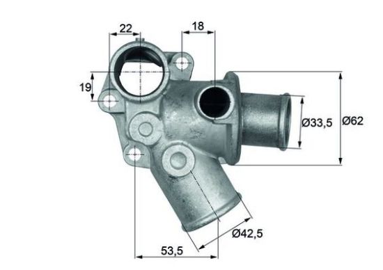 Obrázok Termostat chladenia MAHLE BEHR TI7380D