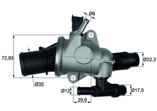 Obrázok Termostat chladenia MAHLE BEHR TI15288