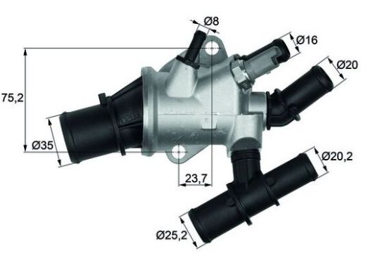 Obrázok Termostat chladenia MAHLE BEHR TI15588