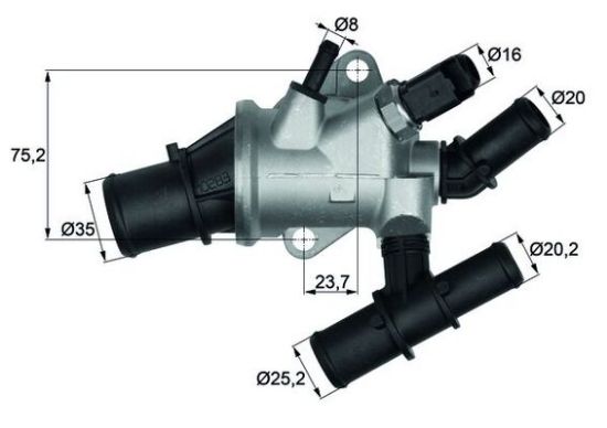 Obrázok Termostat chladenia MAHLE BEHR TI16288