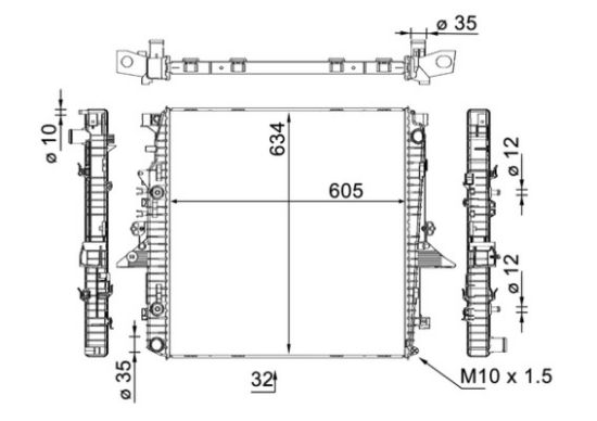 Obrázok Chladič motora MAHLE BEHR CR1905000S