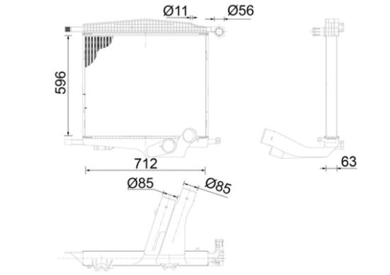 Obrázok Chladič plniaceho vzduchu MAHLE  CI104000S