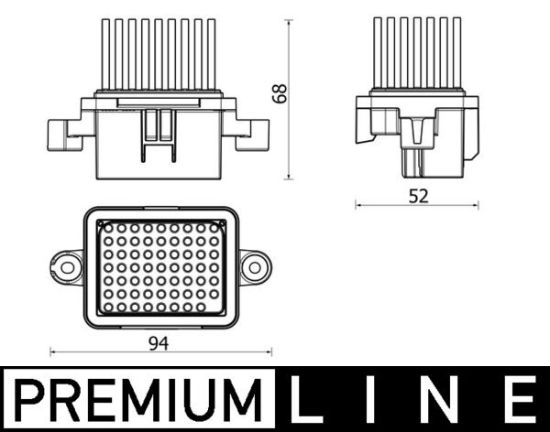 Obrázok Regulator, ventilator vnutorneho priestoru MAHLE  ABR157000P