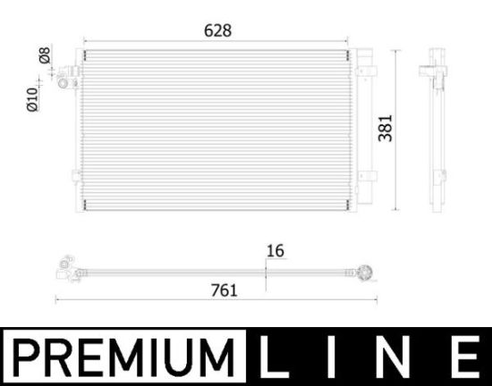Obrázok Kondenzátor klimatizácie MAHLE BEHR *** PREMIUM LINE *** AC99000P