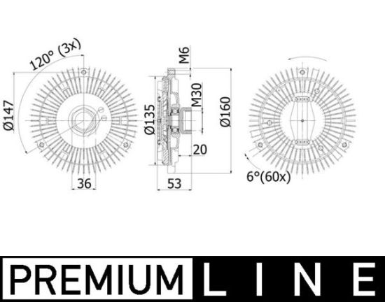 Obrázok Spojka ventilátora chladenia MAHLE BEHR *** PREMIUM LINE *** CFC44001P