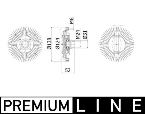 Obrázok Spojka ventilátora chladenia MAHLE BEHR *** PREMIUM LINE *** CFC64001P
