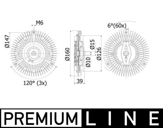 Obrázok Spojka ventilátora chladenia MAHLE BEHR *** PREMIUM LINE *** CFC68001P