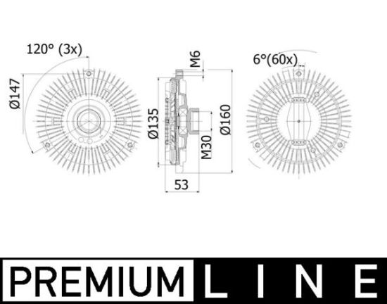 Obrázok Spojka ventilátora chladenia MAHLE BEHR *** PREMIUM LINE *** CFC74000P
