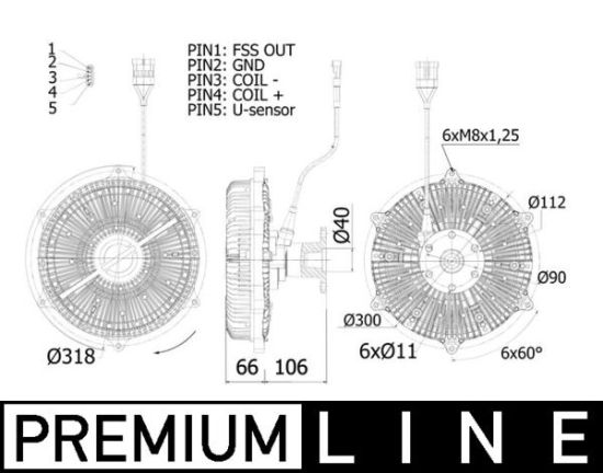 Obrázok Spojka ventilátora chladenia MAHLE BEHR *** PREMIUM LINE *** CFC237000P