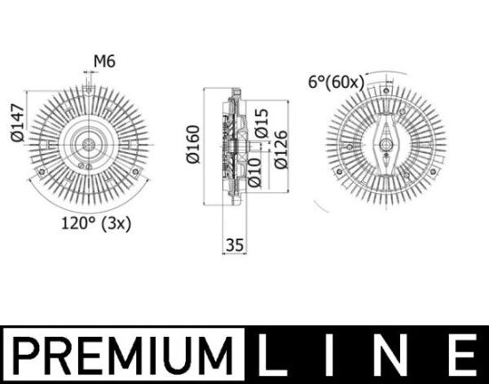 Obrázok Spojka ventilátora chladenia MAHLE BEHR *** PREMIUM LINE *** CFC266000P