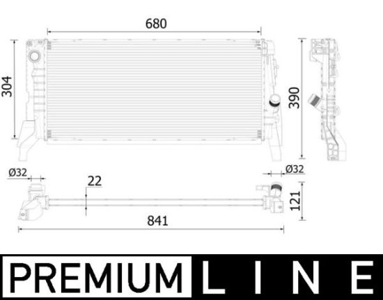 Obrázok Chladič motora MAHLE BEHR *** PREMIUM LINE *** CR2308000P