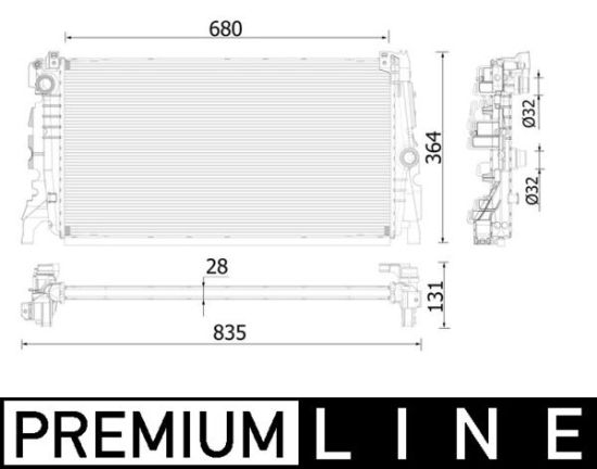 Obrázok Chladič motora MAHLE BEHR *** PREMIUM LINE *** CR2323000P