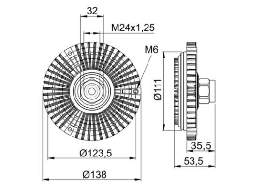 Obrázok Spojka ventilátora chladenia MAHLE BEHR CFC64000S