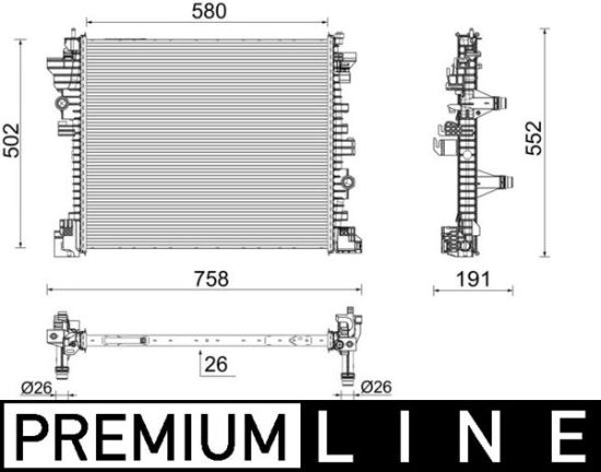 Obrázok Chladič motora MAHLE BEHR *** PREMIUM LINE *** CR2598000P