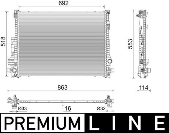 Obrázok Chladič motora MAHLE BEHR *** PREMIUM LINE *** CR2605000P