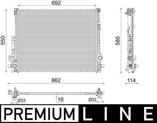 Obrázok Chladič motora MAHLE BEHR *** PREMIUM LINE *** CR2607000P