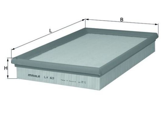 Obrázok Vzduchový filter MAHLE  LX63