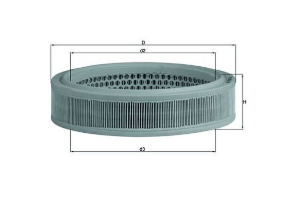 Obrázok Vzduchový filter MAHLE  LX166